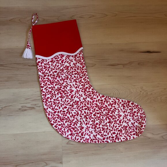 Handmade Festive Block Print Christmas Stockings, Set of 3 - Picture 4 of 8